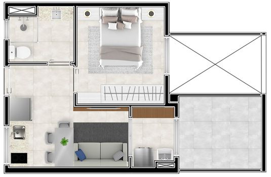 Foto 34 do(a) Apartamento de 1 quartos à venda em Jardim Trussardi, São Paulo