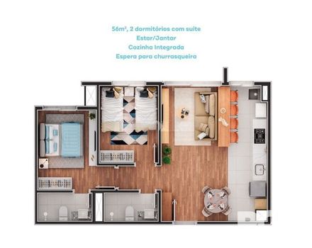 Foto 1 do(a) Flat de 2 quartos à venda em Jardim Itu, Porto Alegre