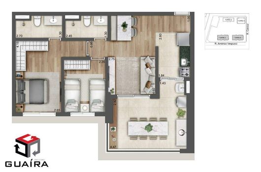 Foto 45 do(a) Apartamento de 3 quartos à venda em Vila Prudente, São Paulo