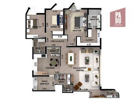 Foto 3 do(a) Apartamento de 3 quartos à venda em Vila Nova Conceição, São Paulo