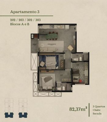 Foto 11 do(a) Apartamento de 3 quartos à venda em Ribeirão da Ilha, Florianópolis
