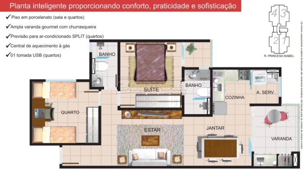 Foto 11 do(a) Apartamento de 2 quartos à venda em Jardim Paraíso, São Carlos