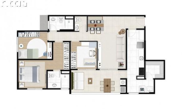 Foto 32 do(a) Apartamento de 3 quartos à venda em Condomínio Royal Park, São José dos Campos