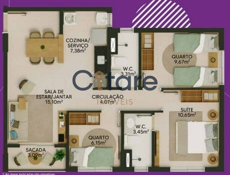 Foto 34 do(a) Apartamento de 3 quartos à venda em Cambeba, Fortaleza