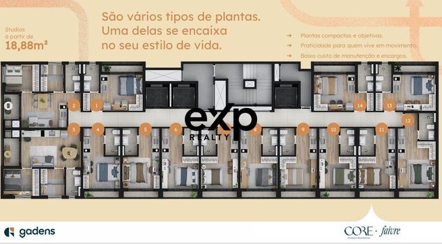Foto 22 do(a) Kitnet / JK / Studio de 1 quartos à venda em Centro, Curitiba