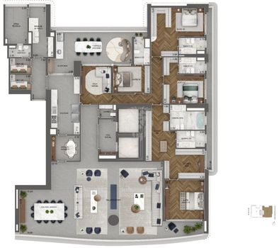 Foto 2 do(a) Apartamento de 4 quartos à venda em Jardim Guedala, São Paulo