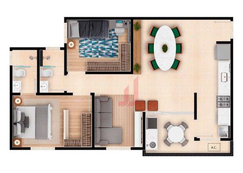 Foto 12 do(a) Apartamento de 2 quartos à venda em Jardim Santa Fé, Sorocaba