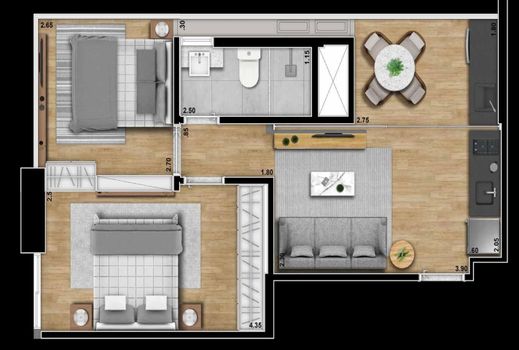Foto 1 do(a) Apartamento de 2 quartos à venda em Pinheiros, São Paulo