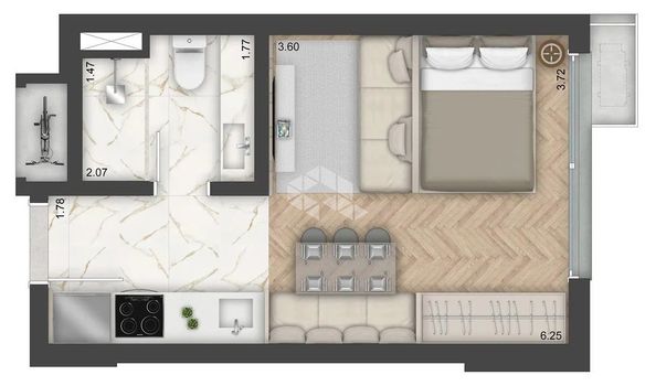 Foto 45 do(a) Apartamento de 1 quartos à venda em Partenon, Porto Alegre