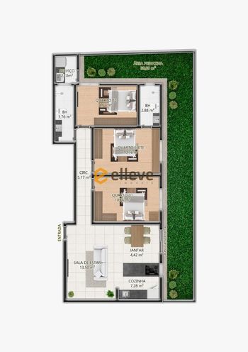 Foto 2 do(a) Apartamento de 3 quartos à venda em Názia I, Vespasiano