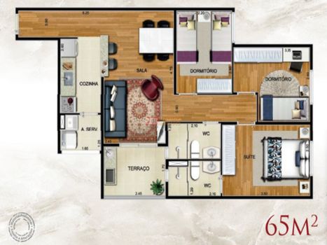 Foto 1 do(a) Apartamento de 3 quartos à venda em Vila Caraguatá, São Paulo