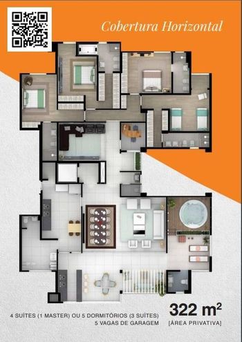 Foto 2 do(a) Apartamento de 5 quartos à venda em Vila Nova, Araçatuba