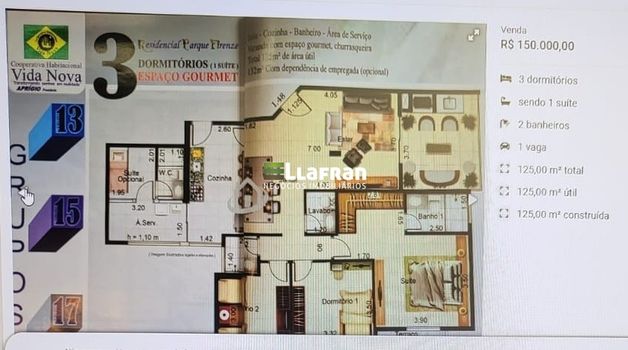 Foto 2 do(a) Apartamento de 3 quartos à venda em Embu Mirim, Embu das Artes