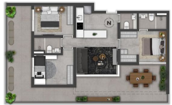Foto 1 do(a) Apartamento de 2 quartos à venda em Cerqueira César, São Paulo