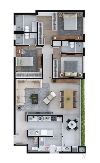 Foto 2 do(a) Apartamento de 3 quartos à venda em Cristo Rei, Curitiba