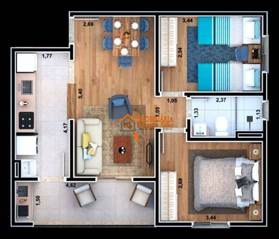 Foto 3 do(a) Apartamento de 2 quartos à venda em Vila Nova Bonsucesso, Guarulhos