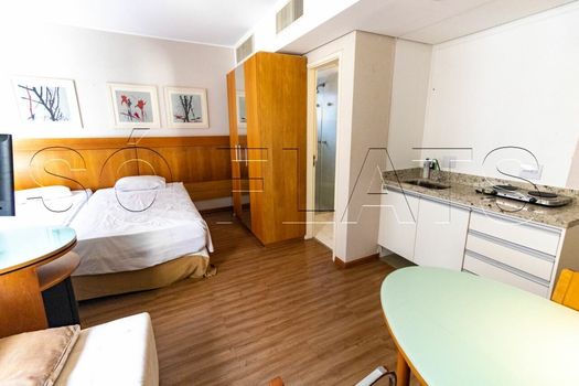 Foto 3 do(a) Flat de 1 quartos à venda em Indianópolis, São Paulo