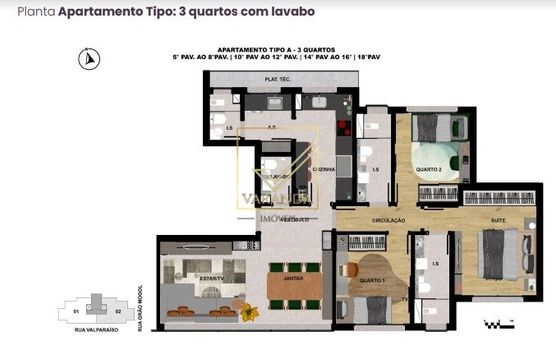Foto 16 do(a) Apartamento de 3 quartos à venda em Sion, Belo Horizonte