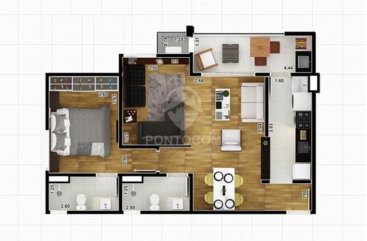 Foto 5 do(a) Apartamento de 2 quartos para alugar em Vila Santa Cruz, São José do Rio Preto