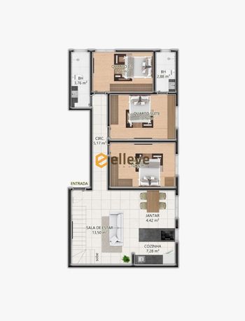 Foto 2 do(a) Apartamento de 3 quartos à venda em Názia I, Vespasiano