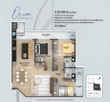 Foto 4 do(a) Apartamento de 3 quartos à venda em Massaguaçu, Caraguatatuba