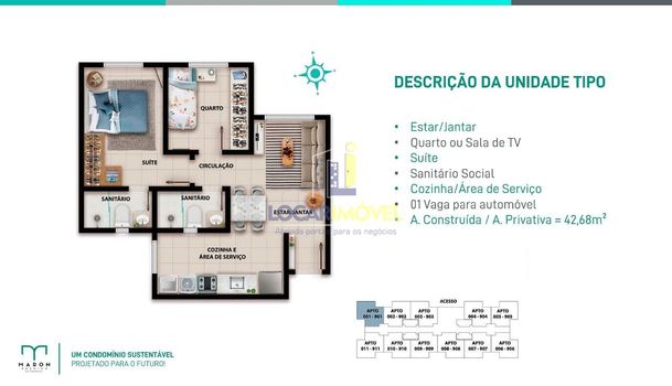 Foto 6 do(a) Apartamento de 2 quartos à venda em Cruzeiro, Vitória da Conquista
