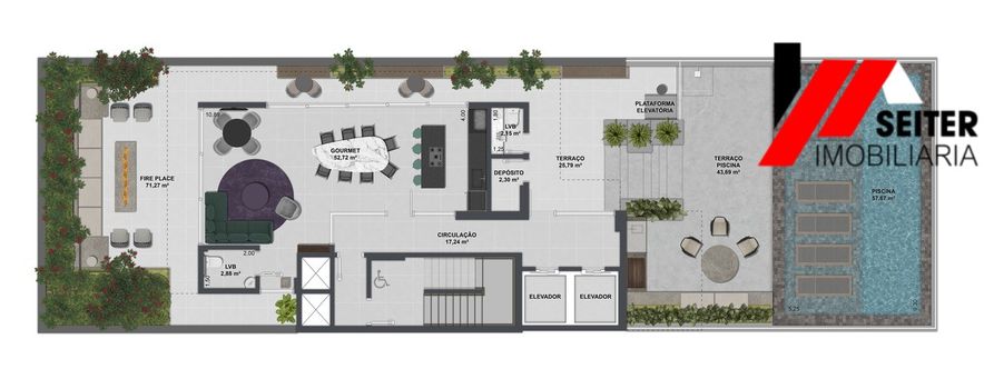 Foto 2 do(a) Apartamento de 3 quartos à venda em Centro, Florianópolis