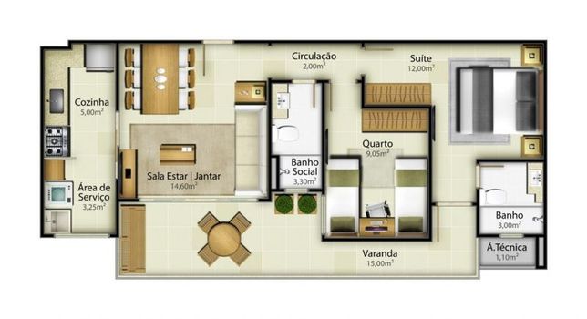 Foto 5 do(a) Apartamento de 2 quartos à venda em Centro, Guarapari