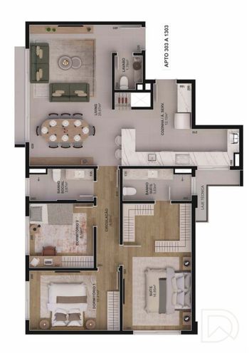 Foto 4 do(a) Apartamento de 3 quartos à venda em Vila Rosa, Novo Hamburgo