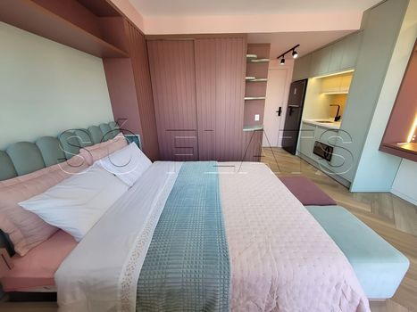 Foto 3 do(a) Flat de 1 quartos para alugar em Indianópolis, São Paulo