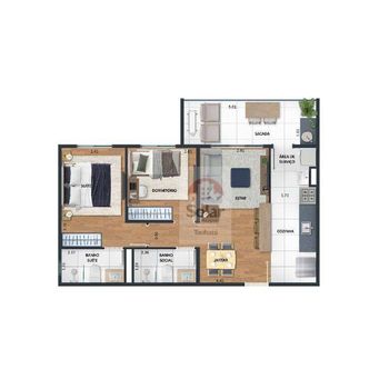 Foto 5 do(a) Apartamento de 2 quartos à venda em Jardim das Nações, Taubaté