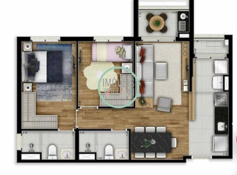 Foto 4 do(a) Apartamento de 1 quartos à venda em Jardim Esplanada, São José dos Campos
