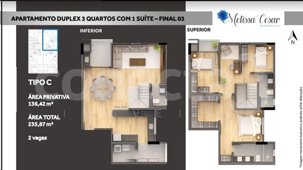 Foto 3 do(a) Apartamento de 3 quartos à venda em Vila Operária, Campo Largo