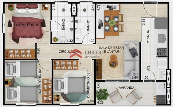 Foto 15 do(a) Apartamento de 2 quartos à venda em Jardim São Vicente, Cotia