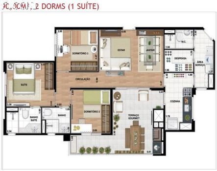 Foto 40 do(a) Apartamento de 3 quartos à venda em Condomínio Royal Park, São José dos Campos