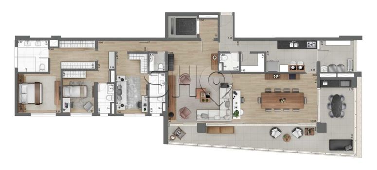 Foto 5 do(a) Apartamento de 3 quartos à venda em Cidade Monções, São Paulo