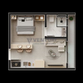 Foto 34 do(a) Apartamento de 1 quartos à venda em Centro, São José dos Pinhais