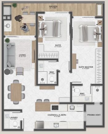 Foto 3 do(a) Apartamento de 2 quartos à venda em Santo Antônio de Lisboa, Florianópolis
