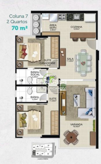 Foto 21 do(a) Apartamento de 2 quartos à venda em Enseada Azul, Guarapari