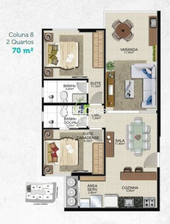 Foto 22 do(a) Apartamento de 2 quartos à venda em Enseada Azul, Guarapari