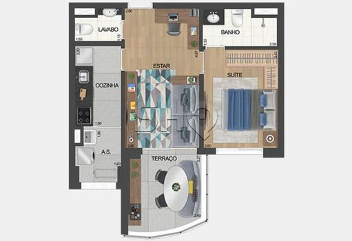 Foto 23 do(a) Apartamento de 1 quartos à venda em Santo Amaro, São Paulo