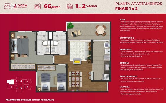 Foto 36 do(a) Apartamento de 2 quartos à venda em Condomínio Residencial Colinas do Paratehy, São José dos Campos