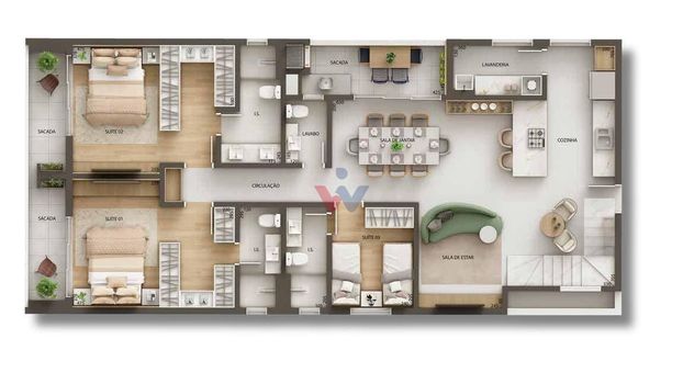 Foto 13 do(a) Apartamento de 3 quartos à venda em Centro, Araucária