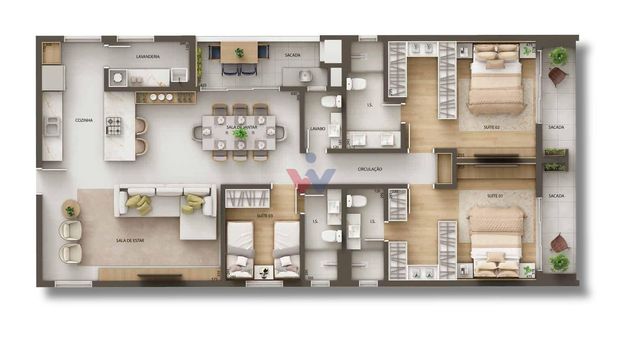 Foto 8 do(a) Apartamento de 3 quartos à venda em Centro, Araucária