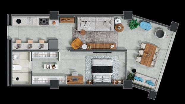 Foto 1 do(a) Apartamento de 1 quartos à venda em República, São Paulo