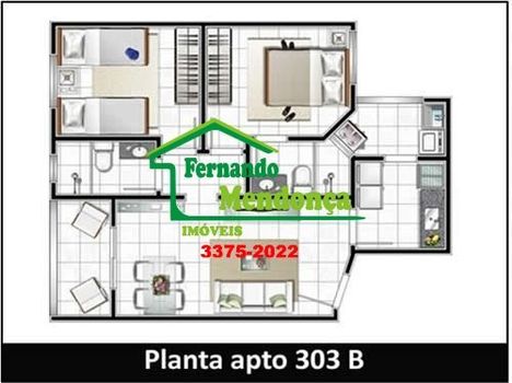 Foto 2 do(a) Apartamento de 2 quartos à venda em João Pinheiro, Belo Horizonte