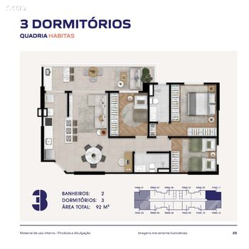 Foto 10 do(a) Apartamento de 3 quartos à venda em Condomínio Royal Park, São José dos Campos