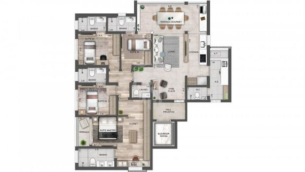 Foto 11 do(a) Apartamento de 4 quartos à venda em Perdizes, São Paulo