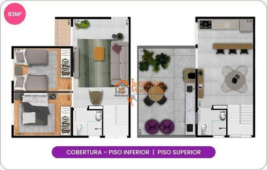 Foto 3 do(a) Apartamento de 2 quartos à venda em Vila Alzira, Guarulhos