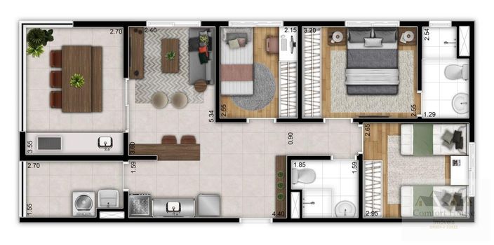 Foto 33 do(a) Apartamento de 3 quartos à venda em Vila Tolstoi, São Paulo
